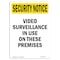 Signmission OSHA Security Sign, 14" Height, Rigid Plastic, Video Surveillance In Use, Portrait OS-SN-P-1014-V-11771 - alternate 1